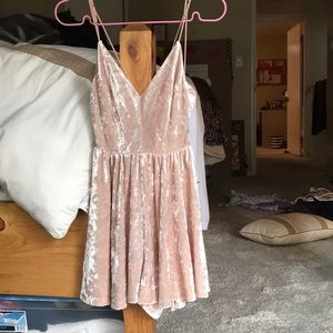 Urban Outfitters Pink Velvet Vanessa Romper